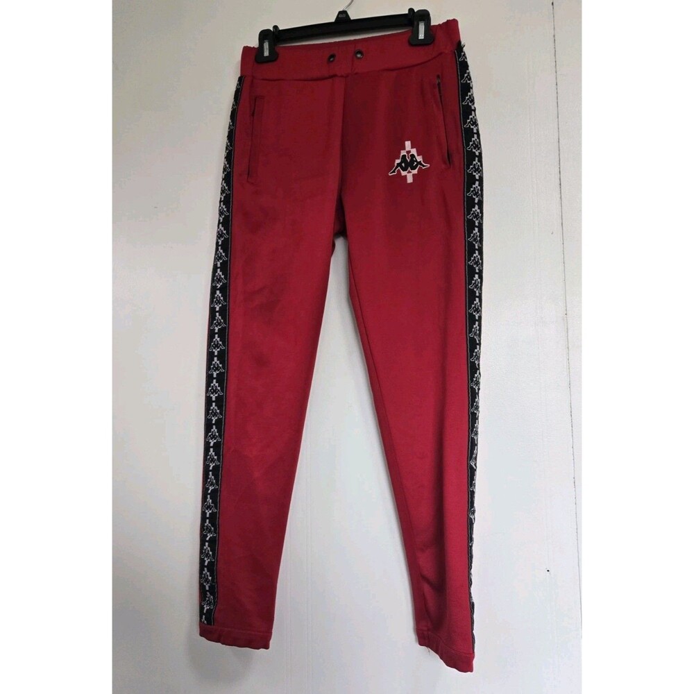 Marcelo Burlon X Kappa Sweatpants Mens M Red Retro Y2K Joggers Streetwear
